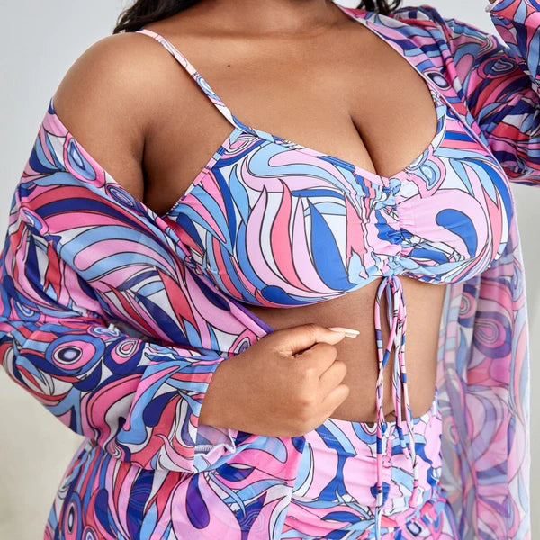 Biquíni Plus Size + Saída de Praia Magiara Roupas (Biquíni 3) Dm Stores