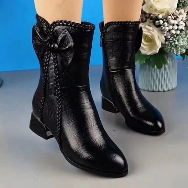 Bota Feminina de Couro Aveludada para Inverno - Winter Soft FEMININO - CALÇADOS - BOTA AVELUDADA 2 Dashui