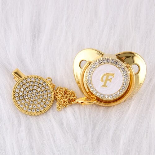 Chupeta Personalizada + Prendedor Premium Grátis - Dourada UNISSEX - ACESSORIO - CHUPETA 1 Dm Stores F