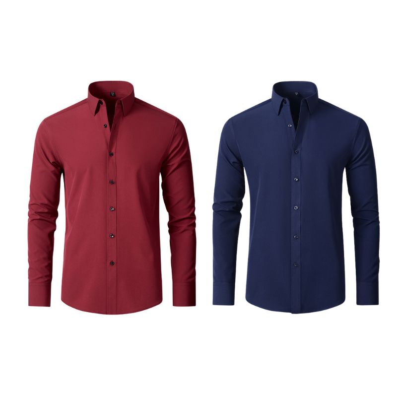 Compre 1 Leve 2 | Camisa Social Ultra Confort Anti amassados + Relogio de Brinde 131 A minha loja