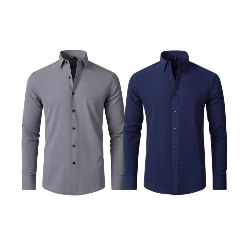 Compre 1 Leve 2 | Camisa Social Ultra Confort Anti amassados + Relogio de Brinde 131 A minha loja
