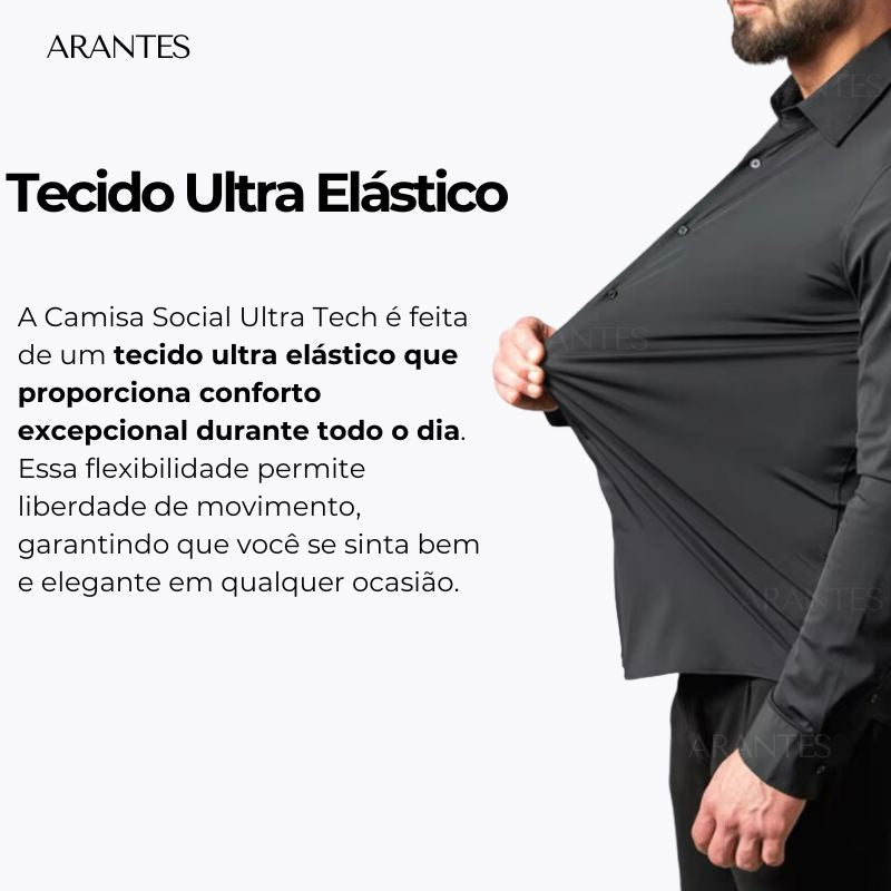 Compre 1 Leve 2 | Camisa Social Ultra Confort Anti amassados + Relogio de Brinde 131 A minha loja