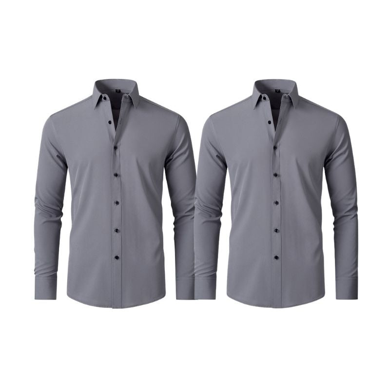 Compre 1 Leve 2 | Camisa Social Ultra Confort Anti amassados + Relogio de Brinde 131 A minha loja