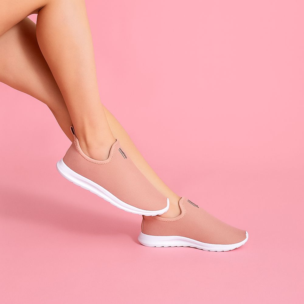 COMPRE 1 LEVE 2 – Tênis Meia OrthoFlex Comfort Sem Cadarço FEMININO - CALÇADOS - TENIS MEIA ORTOPÉDICO Dm Stores Rosa + Rosa 34