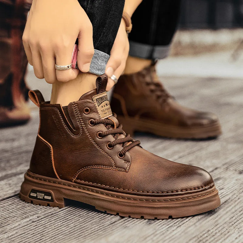 Bota Ironman Masculina de Couro