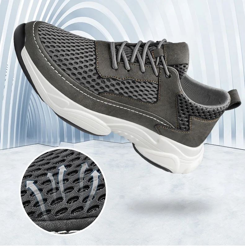 Tênis Respirável Masculino Eleva Altura – Conforto Ortopédico MASCULINO - CALÇADOS - TENIS 11 Dm Stores