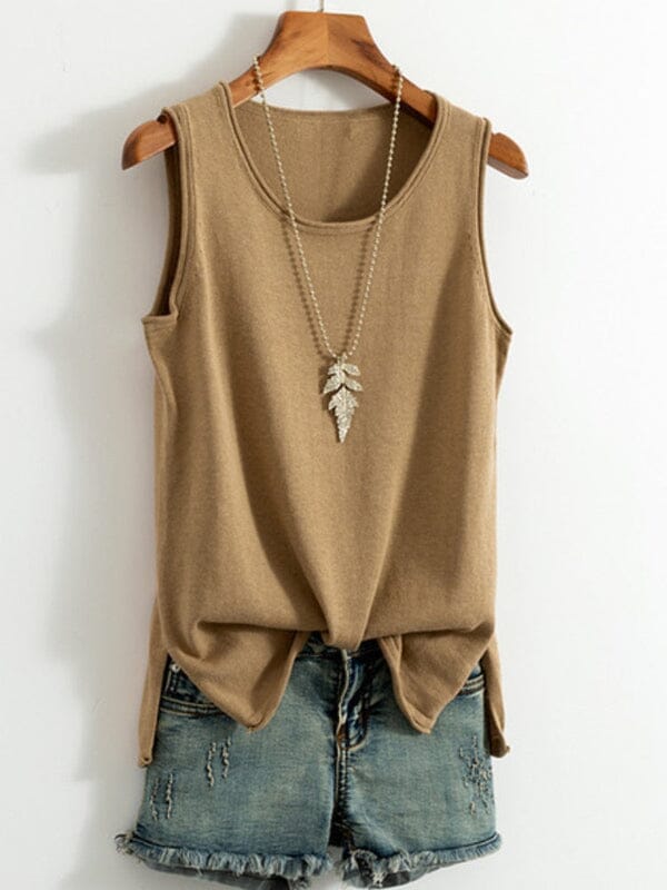 Blusa Regata Alana Dm Stores Caramelo M