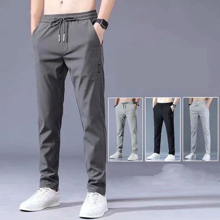 Kit 3 Calças Slim Comfort 3.0 Ultra confortável Roupas (Calças 2) Dm Stores Preto Cinza e Verde 38