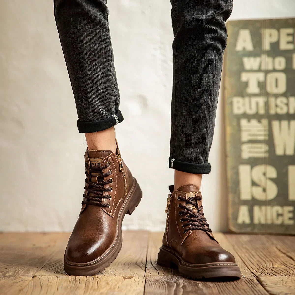Bota Ironman Masculina de Couro