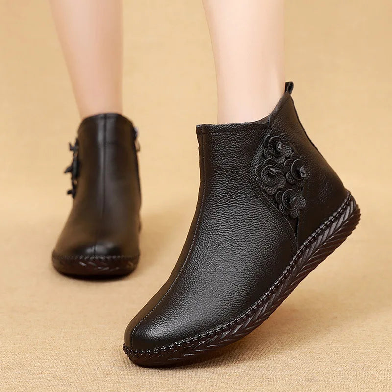 Bota de Couro Casual Cano Baixo - Beks
