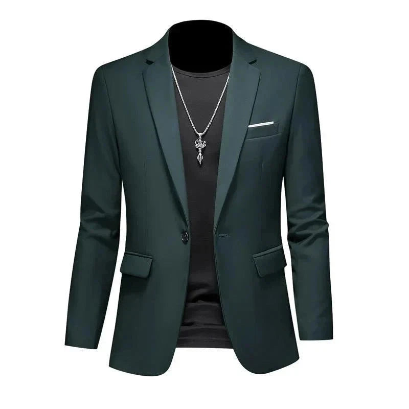 Blazer Masculino Esporte Fino Liso TERNO006 G4 Sr Aflha Exército verde P 