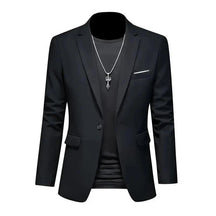 Blazer Masculino Esporte Fino Liso TERNO006 G4 Sr Aflha Preto P 