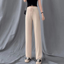 Calça de Seda Feminina - SilkPants Roupas (Calça Feminina 5) Dm Stores PP Bege 