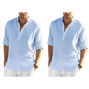 Camisa Masculina Bata Panamá [COMPRE 1 LEVE 2] Roupas (Camisa Masculina 2) Dm Stores P Azul/Azul 