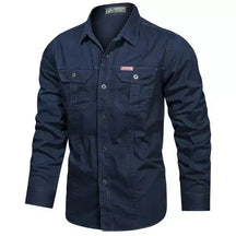 Camisa Masculina Manga Longa Militar Camisa Manga Longa Masculina Militar Sr Alpha Azul P 