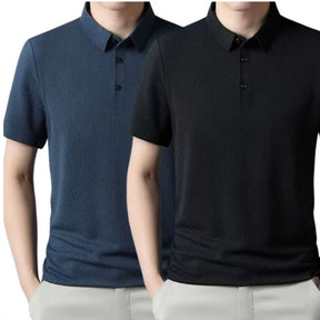 Camisa Polo Brisa Seda Gelo - [Pague 1 Leve 2] MASCULINO - ROUPAS - CAMISA 8 Dm Stores Preto+Azul P 