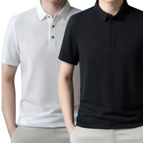 Camisa Polo Brisa Seda Gelo - [Pague 1 Leve 2] MASCULINO - ROUPAS - CAMISA 8 Dm Stores Preto+Branco P 