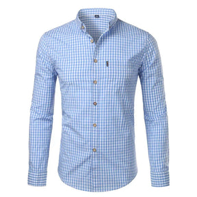 Camisa Social Masculina Manga Longa CAMISA002 G2 Sr Alpha Azul 38 