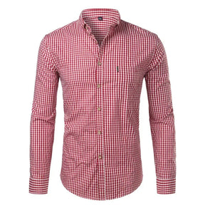 Camisa Social Masculina Manga Longa CAMISA002 G2 Sr Alpha Vermelho 38 