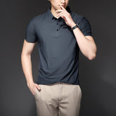 Camiseta Masculina Premium ComfortDry – Anti-Amassado, Anti-Odor e Ultra Confortável MASCULINO - ROUPAS - CAMISA COMFORTDRY Dm Stores Preto - Azul - Branco P 