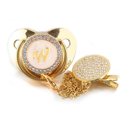 Chupeta Personalizada + Prendedor Premium Grátis - Dourada UNISSEX - ACESSORIO - CHUPETA 1 Dm Stores W 