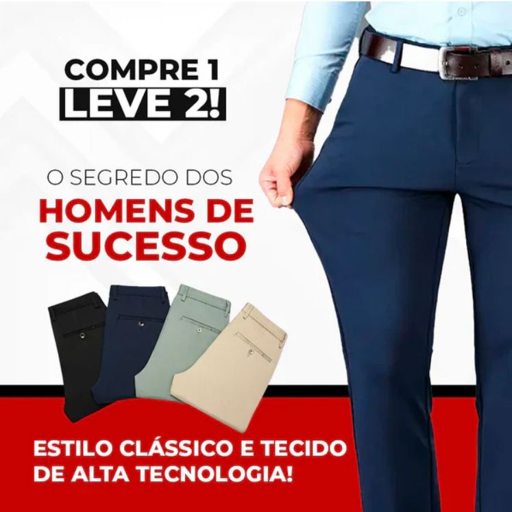 COMPRE 1 E LEVE 2 | Calça Social Clássica Alfaiataria Gentleman 2024 + Brinde Cinto Social Couro MASCULINO - ROUPAS - CALÇA 10 Dm Stores 