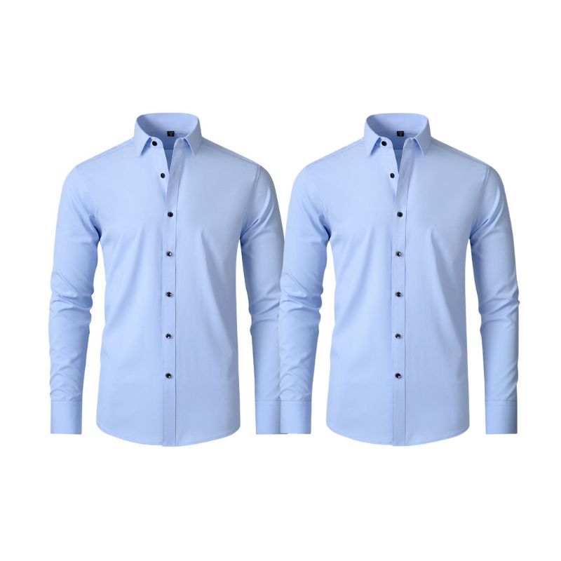 Compre 1 Leve 2 | Camisa Social Ultra Confort Anti amassados + Relogio de Brinde 131 A minha loja 