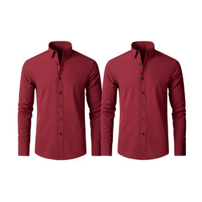 Compre 1 Leve 2 | Camisa Social Ultra Confort Anti amassados + Relogio de Brinde 131 A minha loja 