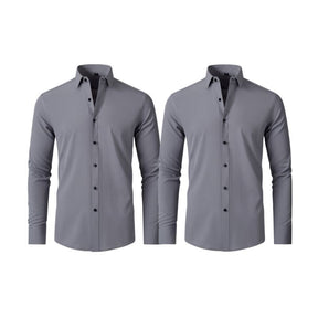 Compre 1 Leve 2 | Camisa Social Ultra Confort Anti amassados + Relogio de Brinde 131 A minha loja 