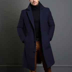 Sobretudo Masculino de Inverno em Mistura de Lã – Estilo Sofisticado
