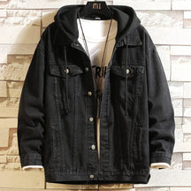 Jaqueta Jeans com Forro de Moletom - DenimComfort Roupas (Jaqueta Masculina 1) Dm Stores Preto PP 