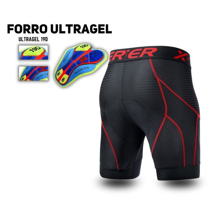 Short Ultragel X-Tiger Esportes (Roupas de Ciclismo 2) Dm Stores 
